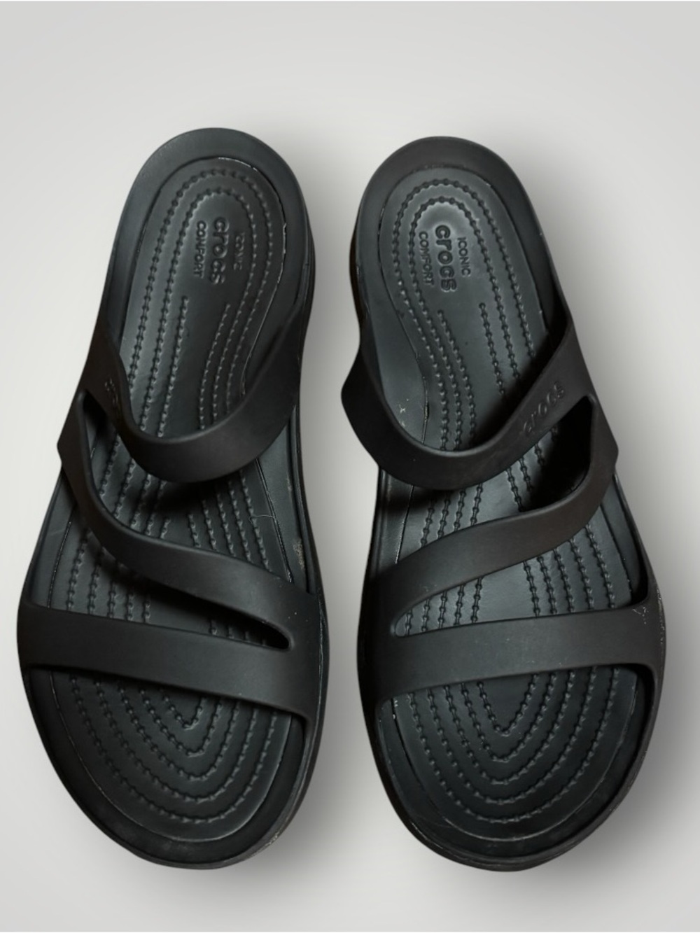 Crocs Getaway Women’s Black Strappy Sandals Size 10